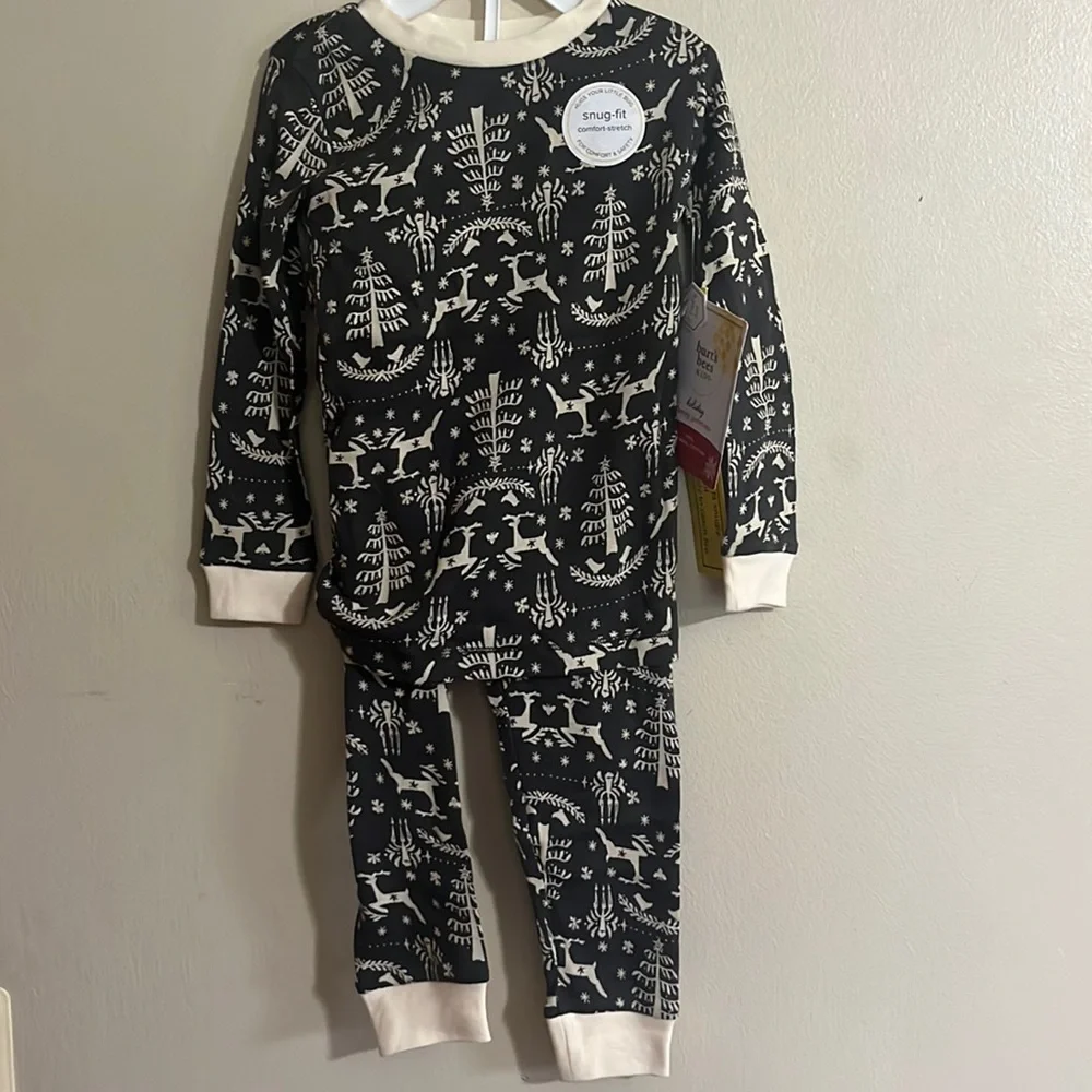 Burt's Bees Baby unisex organic cotton Family Matching Holiday 2T toddler Pajama - Picture 1 of 3